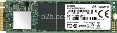 Накопитель твердотельный TS256GMTE110S 256GB M.2 2280 PCIe Gen3x4 3D TLC DRAM-less Transcend 1000473682