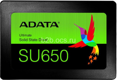 Накопитель твердотельный ASU650SS-480GT-R 480GB SSD SU650 TLC 2.5дюйм SATAIII 3D NAND SLC cach / without 2.5 to 3.5 brackets / blister ADATA 1000489162