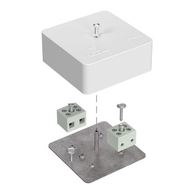 Коробка огнестойкая для кабель-канала 75х75х30мм 40-0450-FR6.0-4 Е15-Е60 латунь RAL9003 Промрукав 40-0450-FR6.0-4-Е60