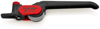 Стриппер для круглого кабеля режимы реза: по окружности и продольный L-150мм усиленная рукояткой из полиамида Knipex KN-1640150