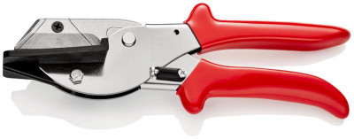 Ножницы для реза ленточного кабеля до 56мм с пружиной L-215мм хром. обливные рукоятки Knipex KN-9415215