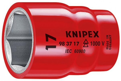 Головка торцевая VDE 1000В DR 3/8дюйм шестигранная 12мм диэлектрическая Knipex KN-983712