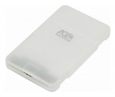 Корпус внеш. для HDD/SSD 3UBCP1-6G SATA пластик бел. 2.5дюйм AGESTAR 1054488