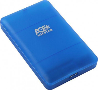 Корпус внеш. для HDD/SSD 3UBCP3 SATA пластик син. 2.5дюйм AGESTAR 391080