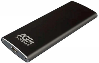 Корпус внеш. SSD 3UBNF2C m2 NGFF 2280 B-Key USB 3.1 алюм. черн. AGESTAR 1173672