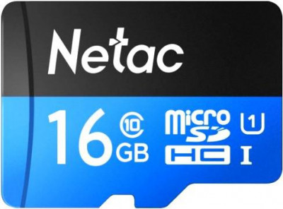 Карта памяти MicroSD card P500 Standard 16GB retail version w/SD adapter Netac NT02P500STN-016G-R