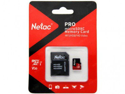 Карта памяти MicroSD card P500 Extreme Pro 32GB retail version w/SD adapter Netac NT02P500PRO-032G-R