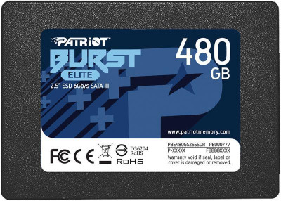 Накопитель SSD SATA III 480Гбайт PBE480GS25SSDR Burst Elite 2.5дюйм PATRIOT 1471161