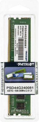 Память DDR4 4Гбайт 2400МГц PSD44G240081 RTL PC4-19200 CL17 DIMM 288-pin 1.2В single rank PATRIOT 427738