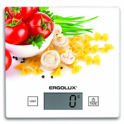 Весы кухонные ELX-SK01-С36 паста томаты и грибы (до 5кг 150х150мм) Ergolux 14360