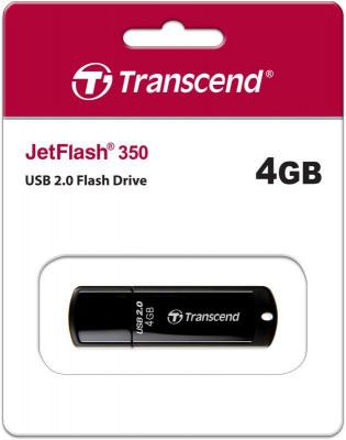 Флеш-накопитель TS4GJF350 4GB JetFlash 350 (Black) USB 2.0 Transcend 1000501807