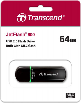 Флеш-накопитель TS64GJF600 64GB JetFlash 600 (Black/Yellow) High Speed Transcend 1000501777