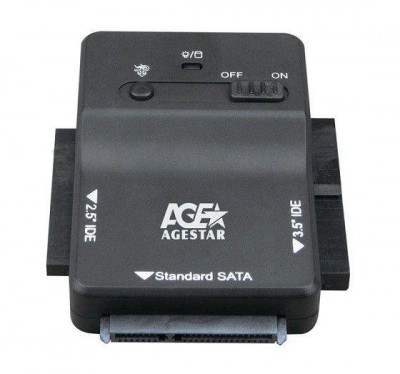 Адаптер-переходник для HDD 3FBCP1 IDE SATA пластик черн. 2.5дюйм 3.5дюйм AGESTAR 672504