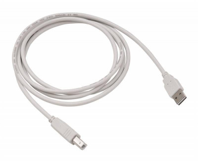 Кабель Reversible USB A(m) USB B(m) 1.8м сер. плоский BURO 359902
