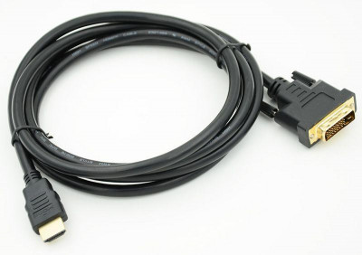 Кабель HDMI (m) DVI-D (m) 2м черн. 51606