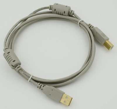 Кабель USB A(m) USB B(m) 1.8м феррит.кольца сер. 58514
