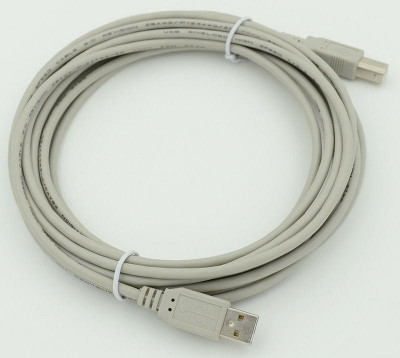 Кабель USB A(m) USB B(m) 5м сер. 78443