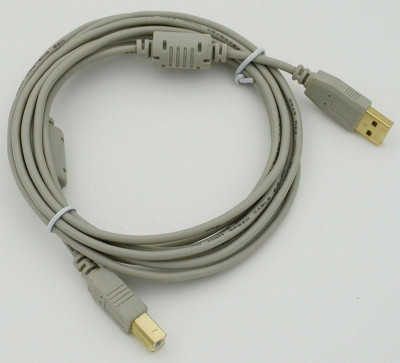Кабель USB A(m) USB B(m) 3м феррит.кольца сер. 58515