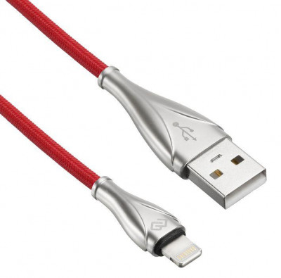 Кабель USB A(m) Lightning (m) 1.2м красн. Digma 1080244