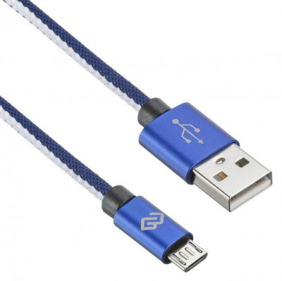 Кабель USB A(m) micro USB B (m) 0.15м син. Digma 1080397