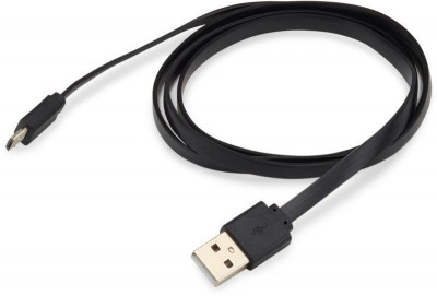 Кабель BHP MICROUSB 1M FLAT micro USB B (m) USB A(m) 1м черн. плоский BURO 409281