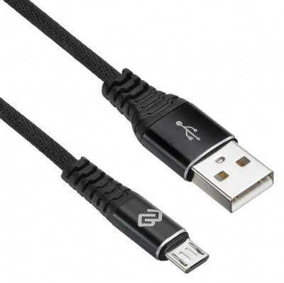 Кабель USB A(m) micro USB B (m) 1.2м черн. Digma 1080378