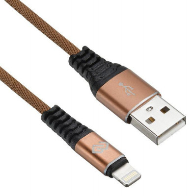 Кабель USB A(m) Lightning (m) 1.2м корич. Digma 1080249
