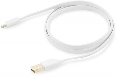 Кабель BHP MICROUSB 1M FLAT micro USB B (m) USB A(m) 1м бел. плоский BURO 375162