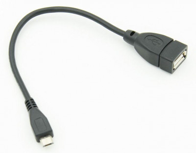 Кабель USB A(f) micro USB B (m) 0.2м черн. 833941
