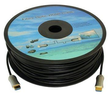Кабель аудио-видео Fiber Optic HDMI (m)/HDMI (m) 35м. позолоч. контакты черн. 1072463