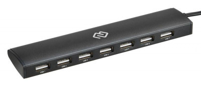 Разветвитель USB-C HUB-7U2.0-UC-B 7порт. черн. HUB-7U2.0-UC-B Digma 1088656