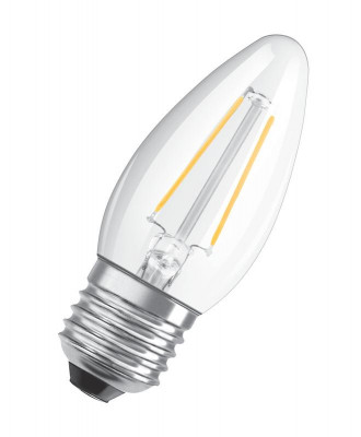 Лампа светодиодная филаментная LEDPCLB40D 5Вт E27 230В 827 FIL 10X1 диммир. OSRAM 4058075590670