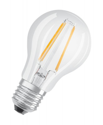 Лампа светодиодная филаментная Retrofit A 4.5Вт (замена 40Вт) прозр. 2200-2700К тепл. бел. E27 470лм угол пучка 300град. 220-240В диммир. OSRAM 4058075435568