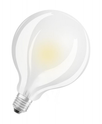 Лампа светодиодная филаментная PARATHOM CL GLOBE95 GL FR 60 non-dim 6.5W/827 6.5Вт 2700К тепл. бел. E27 806лм G95 угол пучка 300град. 220-240В (замена 60Вт) матов. стекло OSRAM 4058075591417