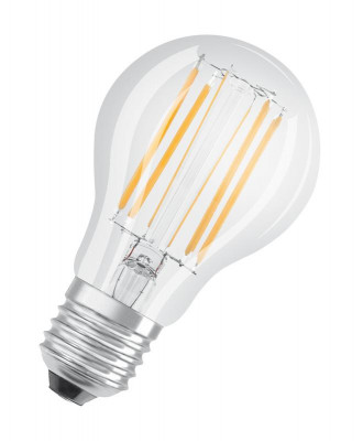 Лампа светодиодная филаментная Retrofit A 9Вт (замена 75Вт) прозр. 2700К тепл. бел. E27 1055лм угол пучка 320град. 220-240В диммир. OSRAM 4058075436886