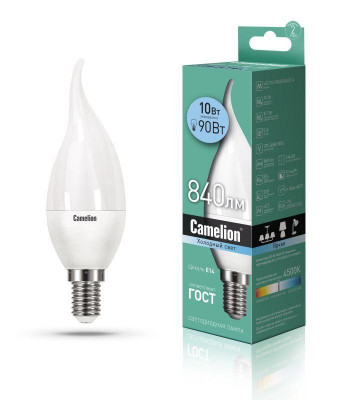Лампа светодиодная LED10-CW35/845/E14 10Вт 220В Camelion 14404