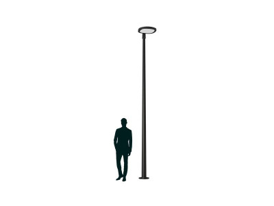 Светильник SKYLINE LED 90 DW 2700K I-POLE 6M D140 RAL9005 СТ 4707000250