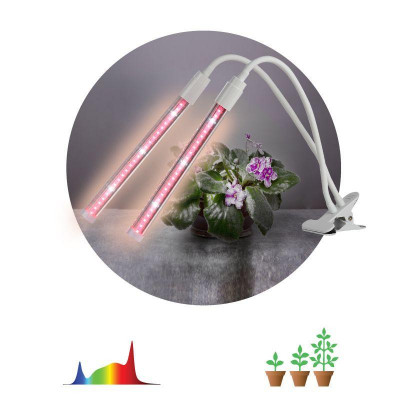 Светильник для растений FITO-20W-АLED-L FITO-20W-АLED-L 12Вт на прищепке полного спектра бел. ЭРА Б0049550