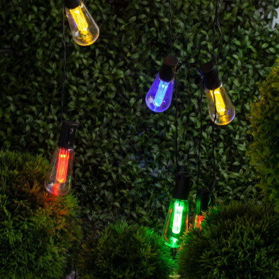 Гирлянда садовая 10 подсвечиваемых светодиодами лампочек ERAGS012-04 ЭРА Б0038504