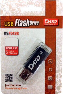 Флеш-диск Dato 16Гбайт DS7012 DS7012K-16G USB2.0 черн. DATO 1112095