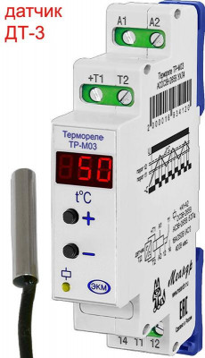 Реле контроля температуры ТР-М03 ACDC36-265В УХЛ4 с датчиком ТД-3 стандарт Меандр A8302-16934182