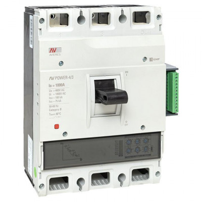 Выключатель автоматический 1000А 100кА AV POWER-4/3 ETU2.2 AVERES EKF mccb-43-1000H-2.2-av