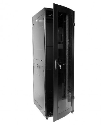 Шкаф серверный ШТК-МП-42.6.6-1ААА-9005 42U 600х600мм передн. двер. стеклян. задн. двер. стальн. лист 4 боков. панел. ЦМО 1361564