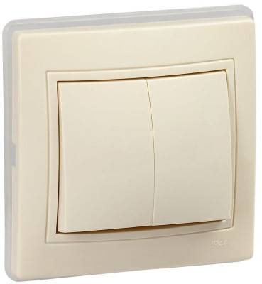 Выключатель 2-кл. СП Кварта ВС10-2-0-ККм-44 10А крем. GENERICA KV-V20-10-44-K33