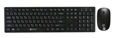 Комплект клавиатура+мышь Оклик 240M клавиатура черн. мышь черн. USB беспроводная slim Multimedia 240MBLACK ОКЛИК 1091253