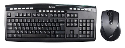 Комплект клавиатура+мышь 9200F клавиатура черн. мышь черн. USB 2.0 беспроводная Multimedia 9200F A4TECH 631950