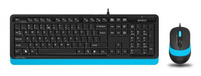 Комплект клавиатура+мышь Fstyler F1010 клавиатура черн./син. мышь черн./син. USB Multimedia F1010 BLUE A4TECH 1147546