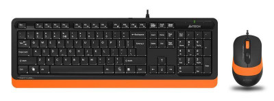Комплект клавиатура+мышь Fstyler F1010 клавиатура черн./оранж. мышь черн./оранж. USB Multimedia F1010 ORANGE A4TECH 1147551
