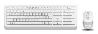 Комплект клавиатура+мышь Fstyler FG1010 клавиатура бел./сер. мышь бел./сер. USB беспроводная Multimedia FG1010 WHITE A4TECH 1147575