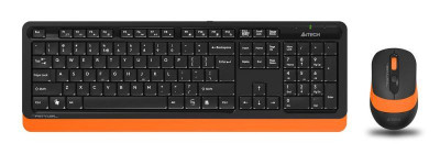 Комплект клавиатура+мышь Fstyler FG1010 клавиатура черн./оранж. мышь черн./оранж. USB беспроводная Multimedia FG1010 ORANGE A4TECH 1147574